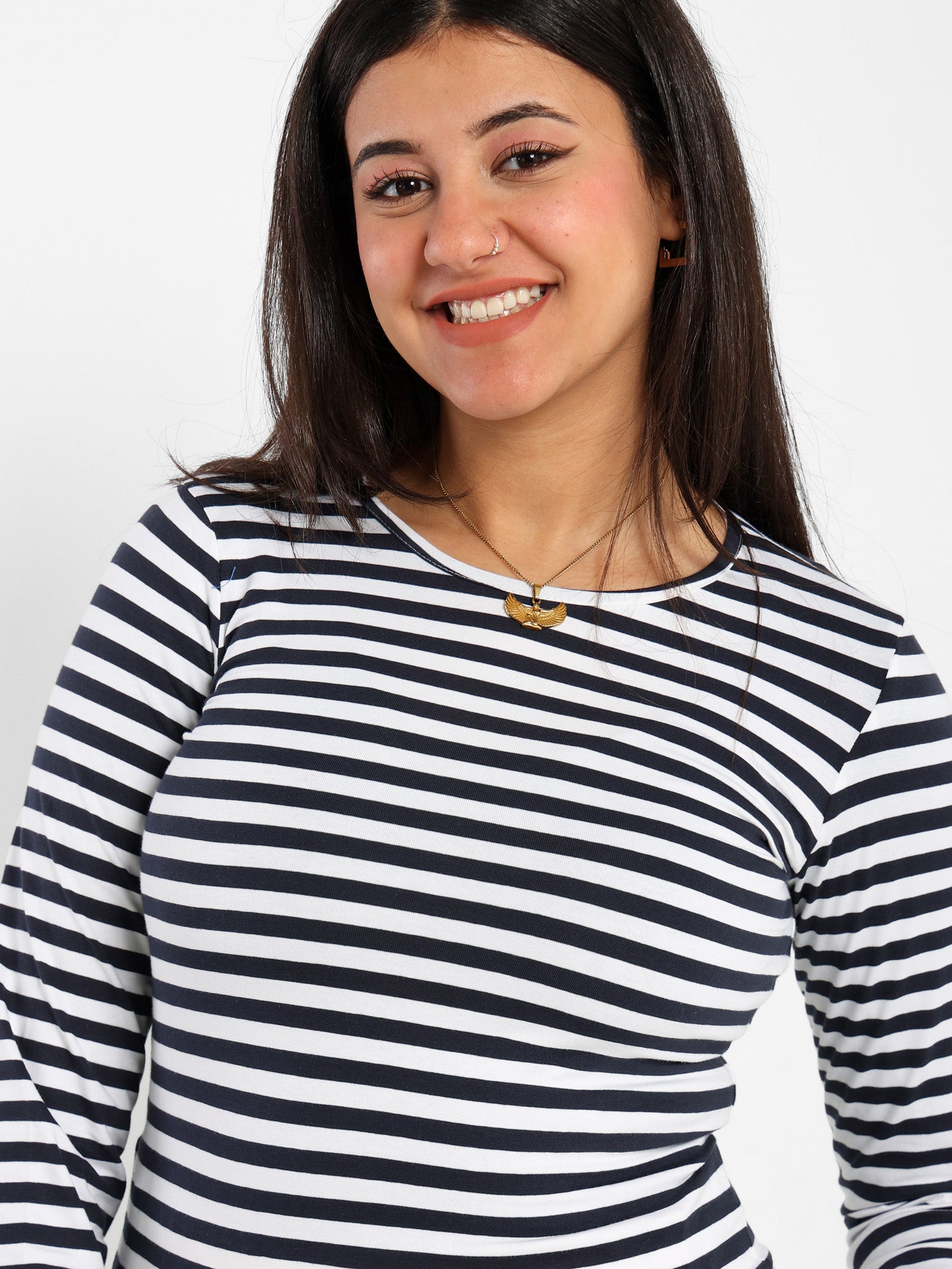 Striped Long Sleeves Top