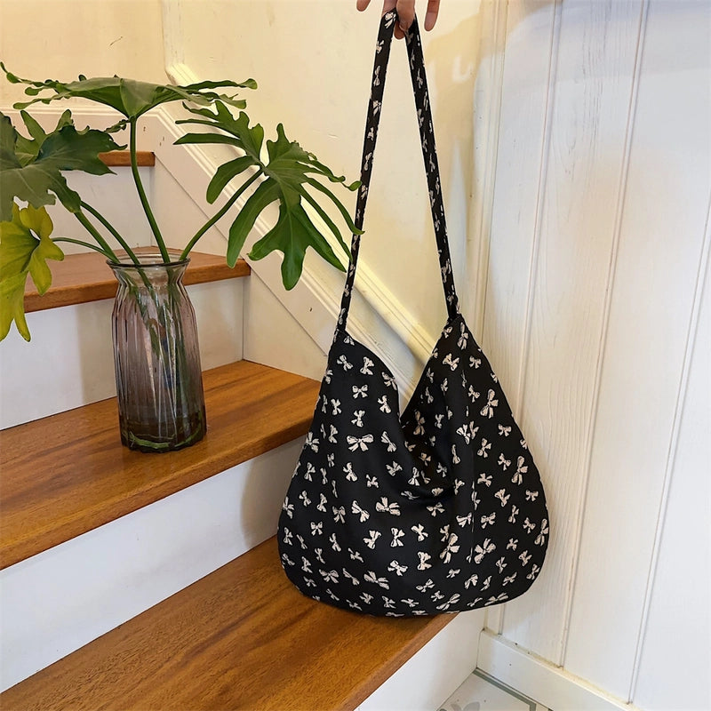 Fashionable Leopard Print Crossbody Bag Large Capacity Single Shoulder Shopping Bag Fashion Canvas Bag For Women Fashion