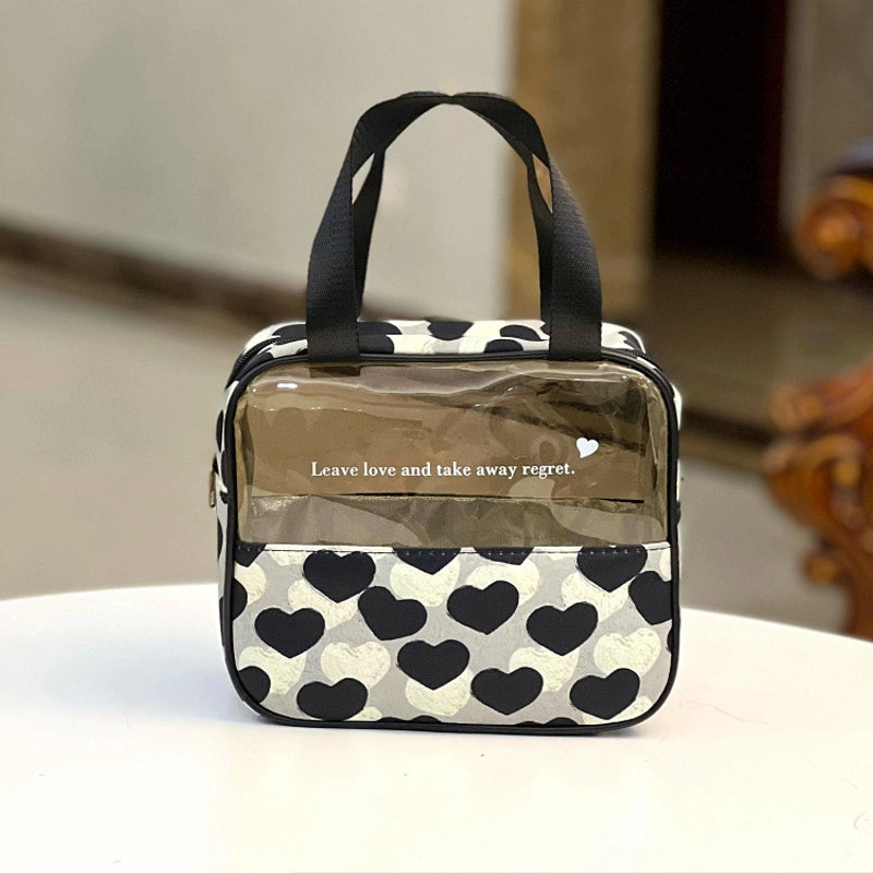 Translucent Portable Waterproof Cosmetic Bag Toiletry Bag Portable Cosmetic Bag Hand Bag For Women