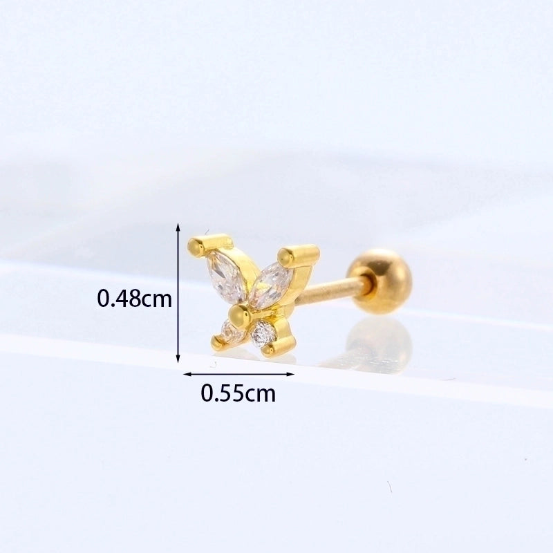 Ear Cartilage Rings & Studs Exaggerated Animal 316L Stainless Steel  Copper