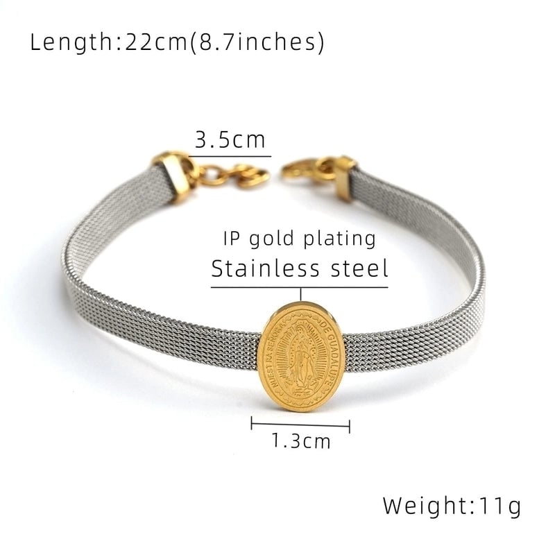Minimalist Portrait 304 Stainless Steel 18K Gold Plated Bracelets In Bulk