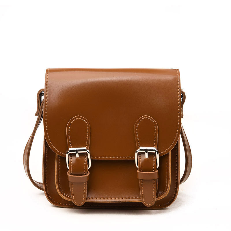 PU Leather Buckle Messenger Bag