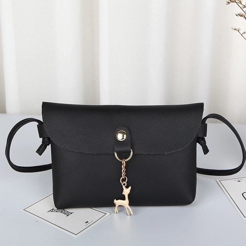 Women's Small Summer Pu Leather Basic Square Bag