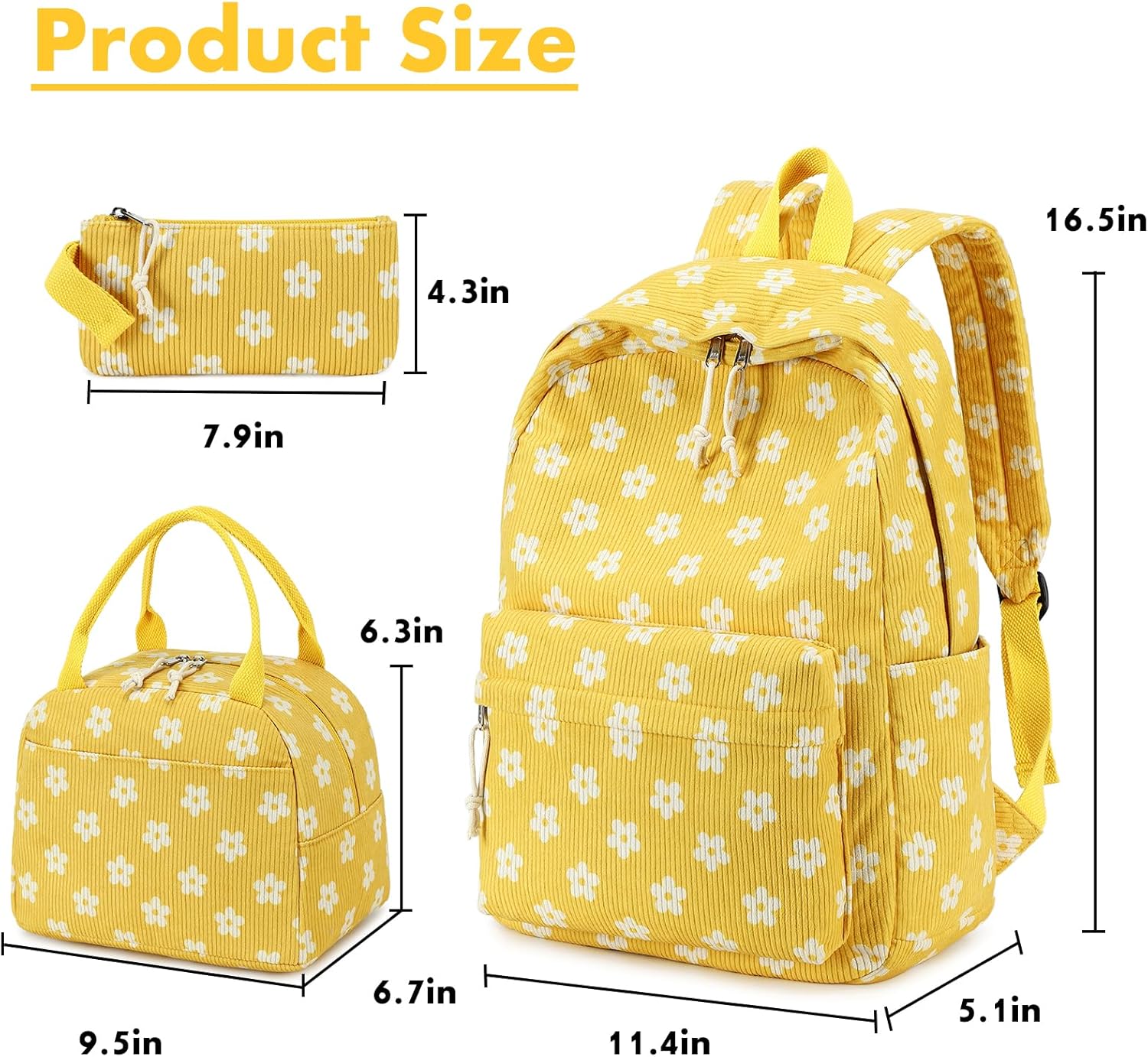 Bluboon School Backpack Teens Girls Boys Kids School Book Bags with Lunch Box Pencil Bag