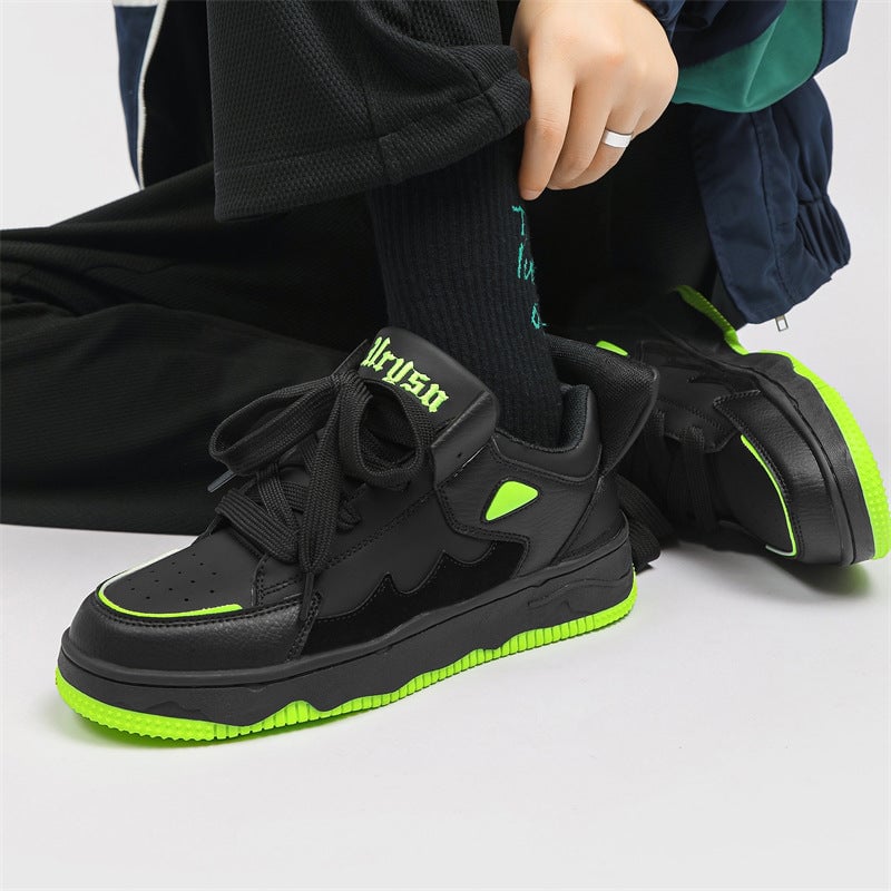 Men's Color Matching Trend Platform Shoes