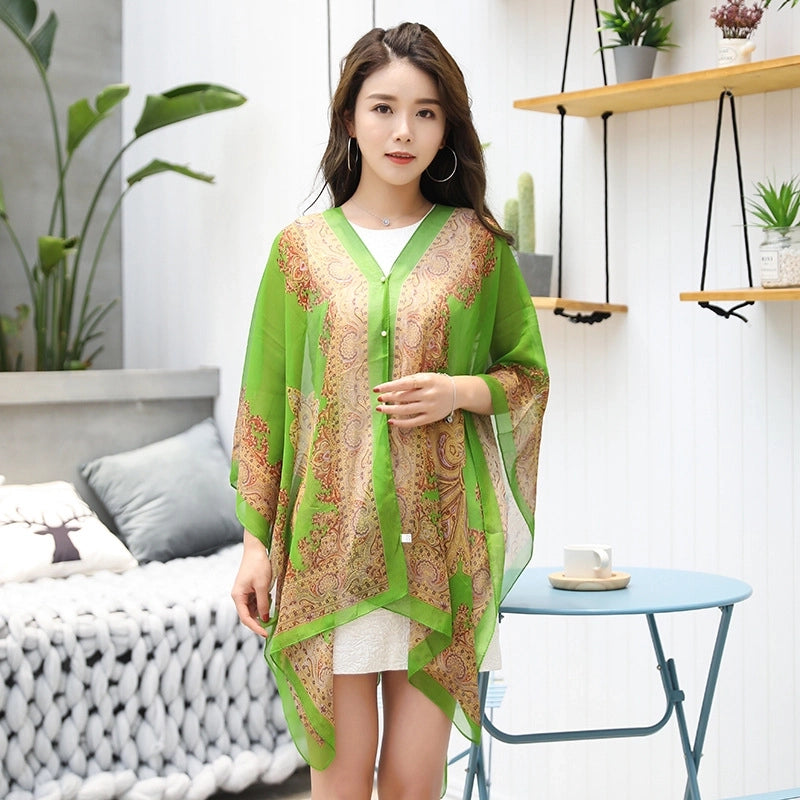 Women's Cute Sweet Printing Polyester Printing Silk Scarf