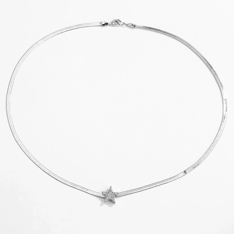 Fashion Heart Stainless Steel Copper Plating 18K Gold Plated Necklace