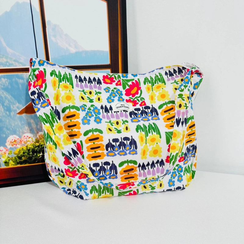 New Niche Design Floral Shoulder Bag Crossbody Bag Women's Fresh Sweet Street Large Capacity Handbag Trendy