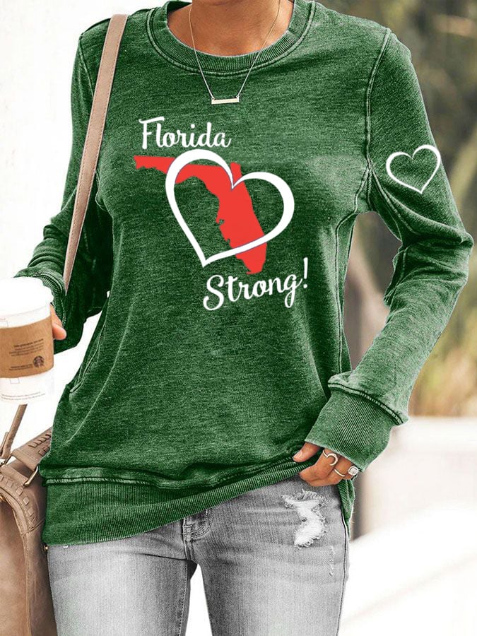 Women's  Florida  Strong Print Sweatshirt