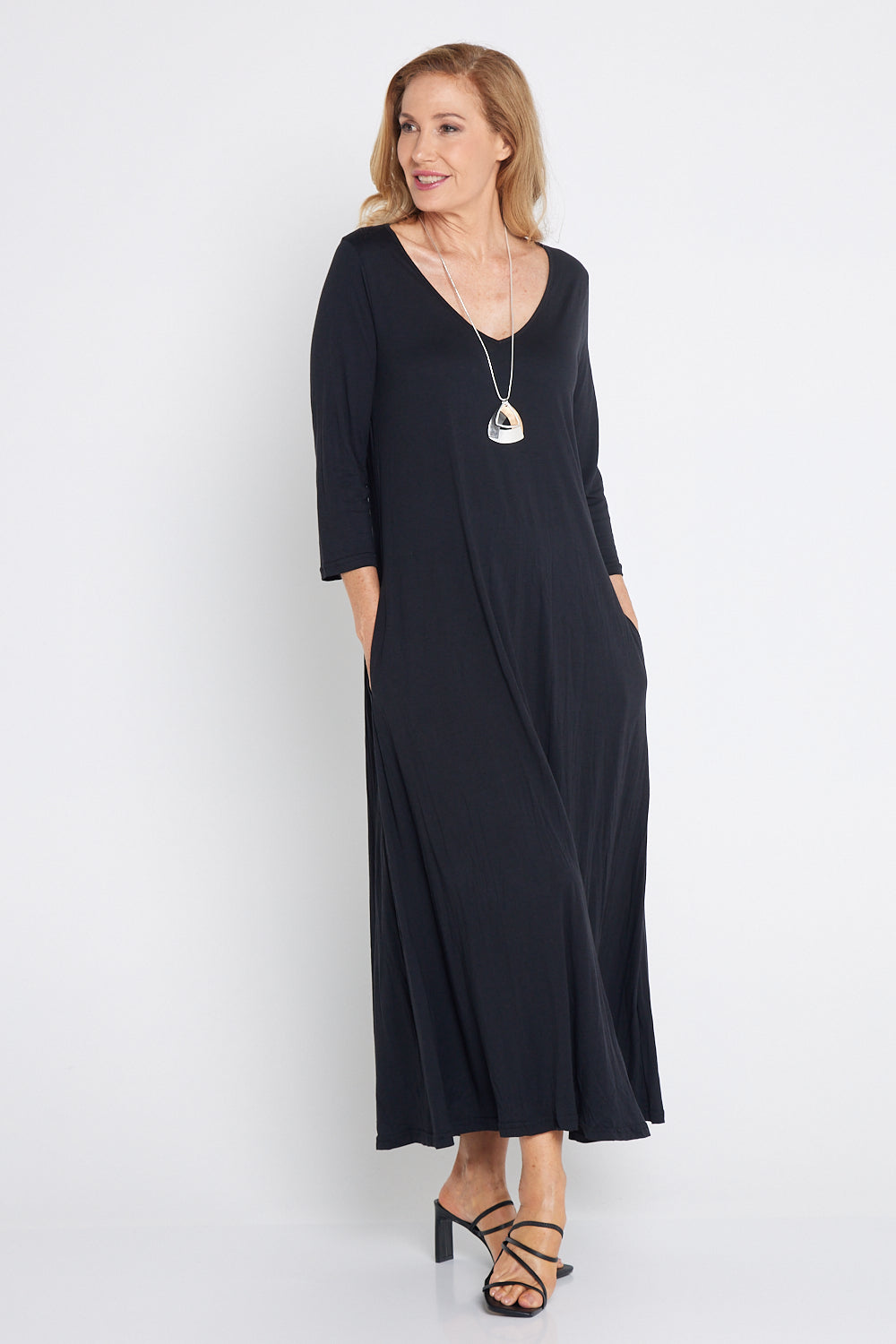 Demi Bamboo Maxi Dress - Black