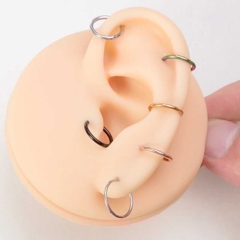 Minimalist Round Stainless Steel Plating Nose Ring