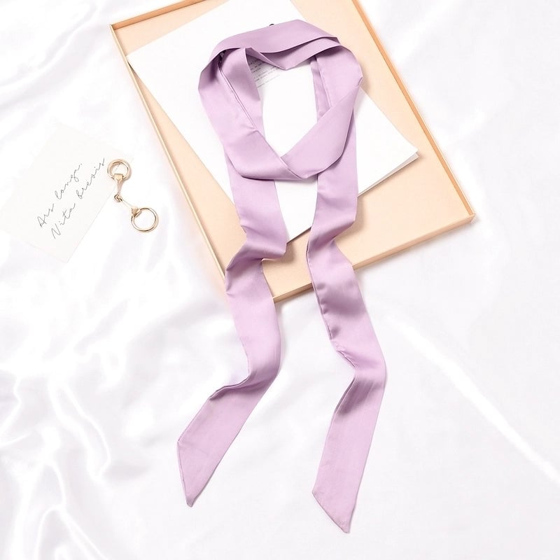 Women's Fashion Solid Color Satin Silk Scarves