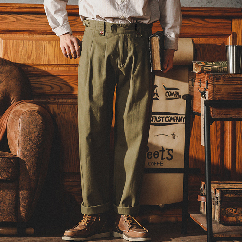 Vintage Guerg High Waist Straight Casual Neapolitan Cargo Pants Gurkha Pants