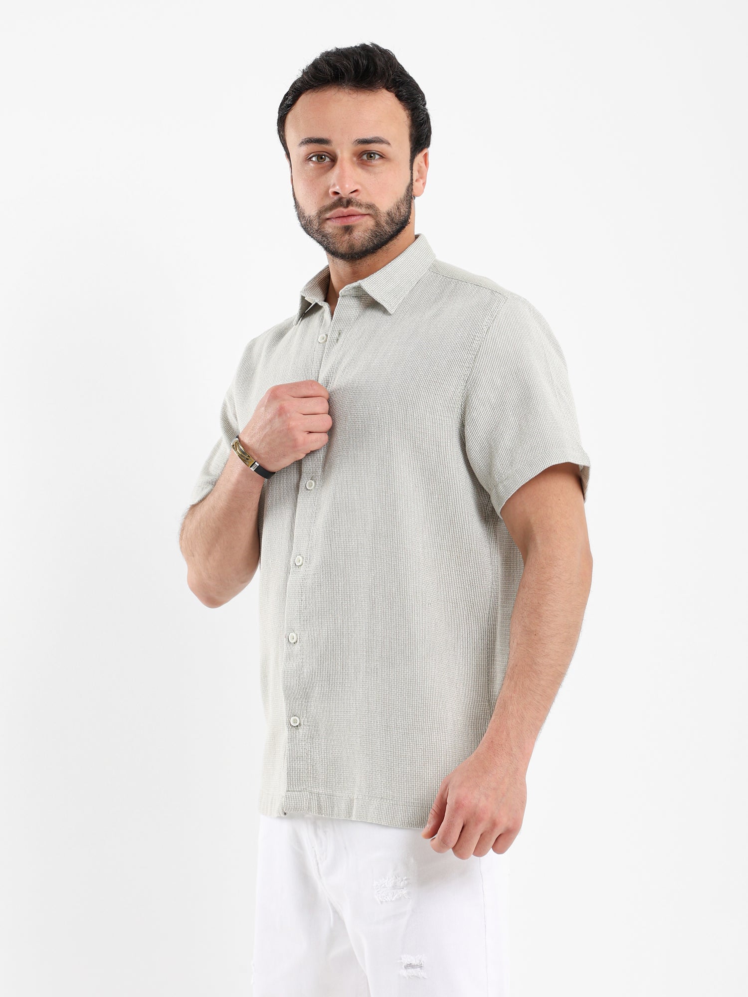 Textured Short Sleeve Shirt