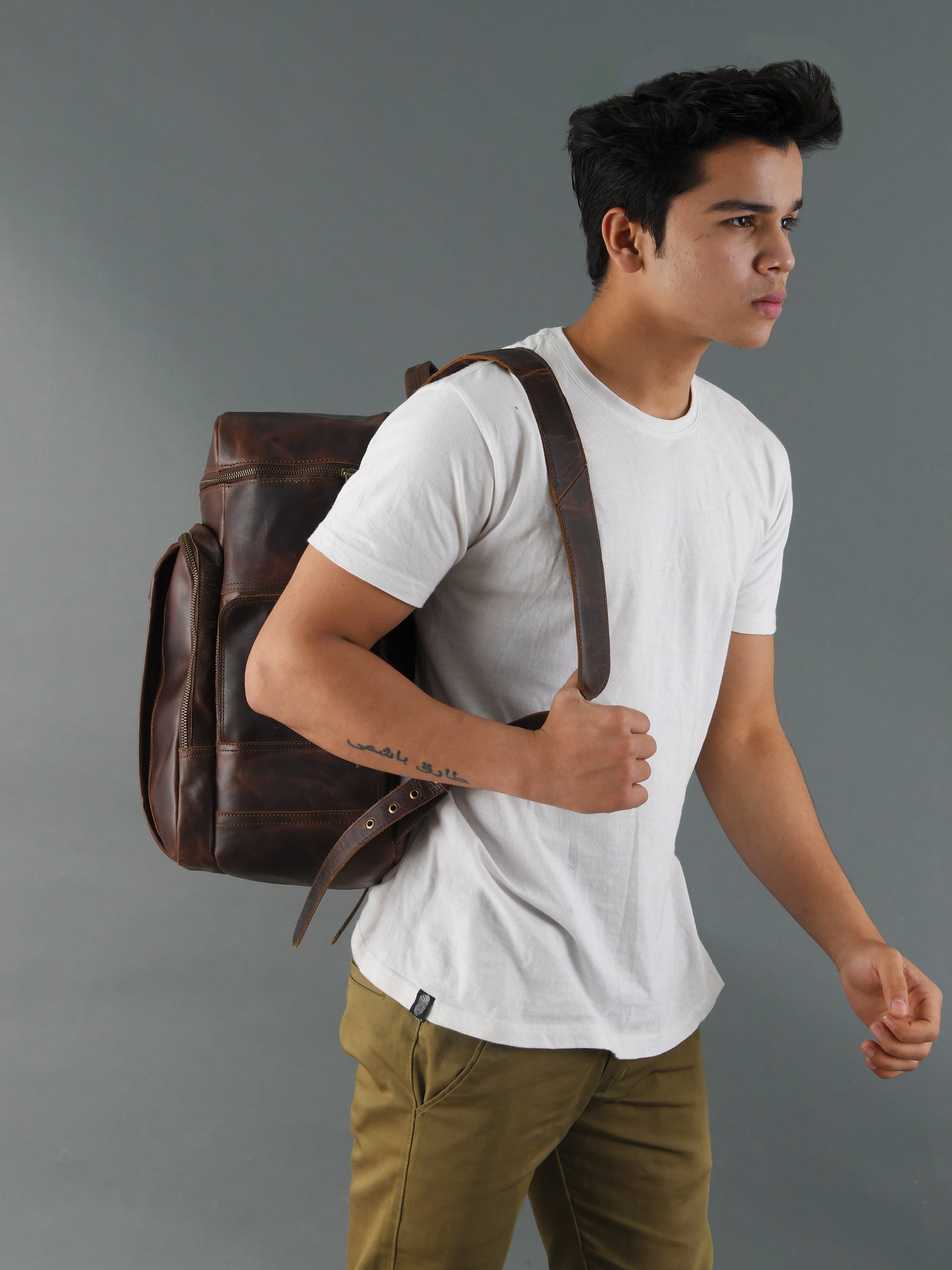 Brown Backpack