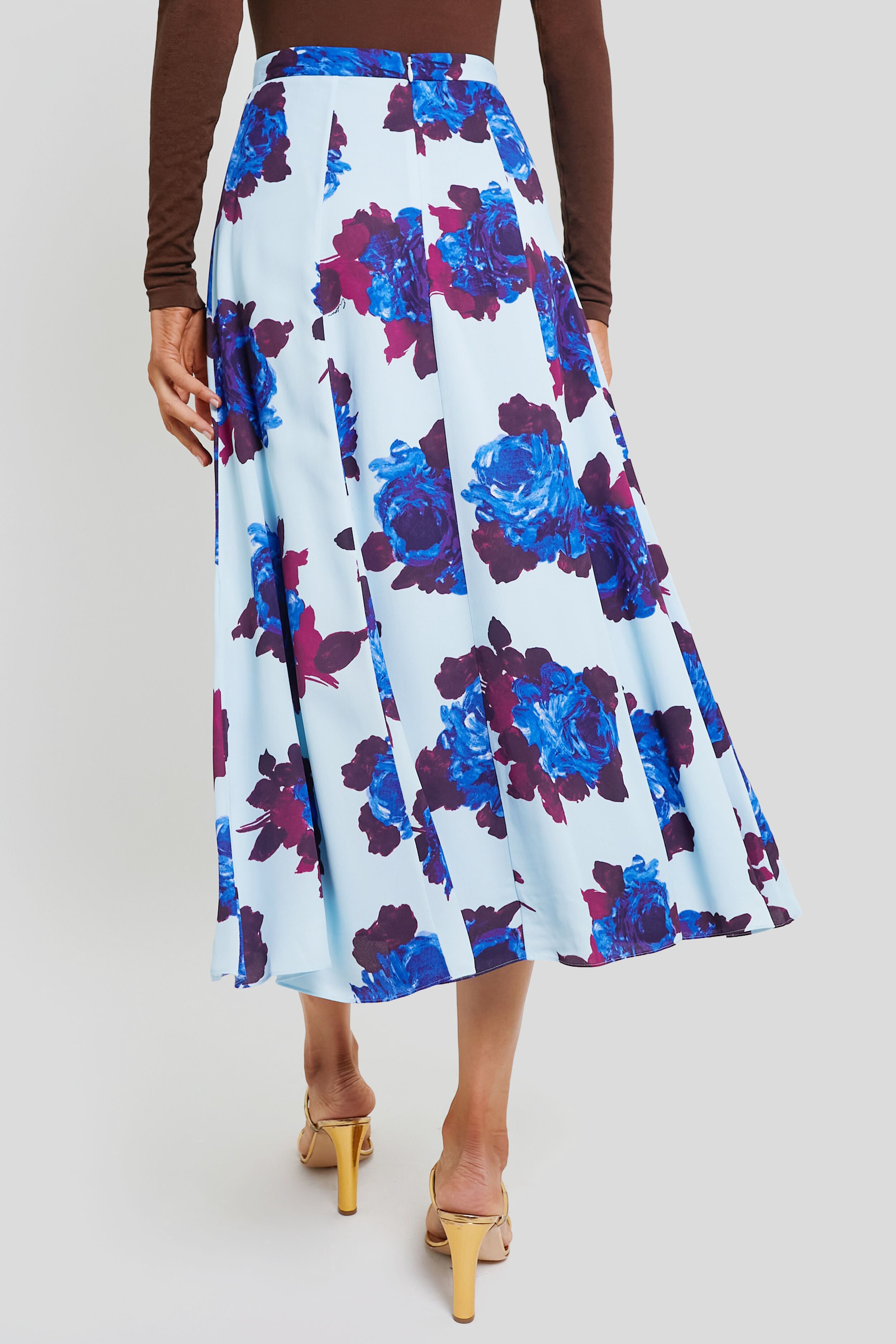 Rossini Rose Ice Blue Long Panel Skirt