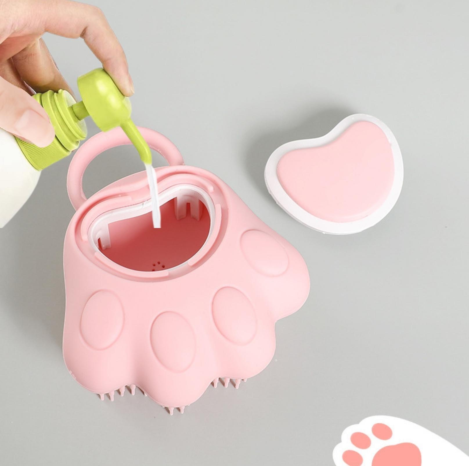 Cat Paw Shaped Pet Bathing Brush Massager - Gentle and Effective
