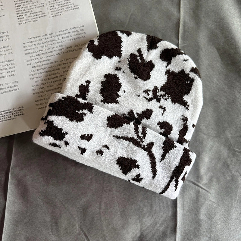 Women's Streetwear Leopard Eaveless Wool Cap
