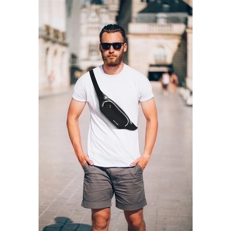 Men's Letter Polyester Zipper Fanny Pack