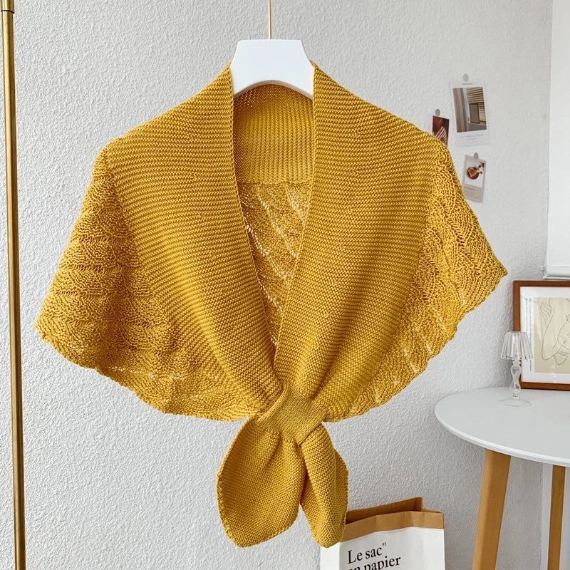 Women's Sweet Solid Color Polyester Shawl