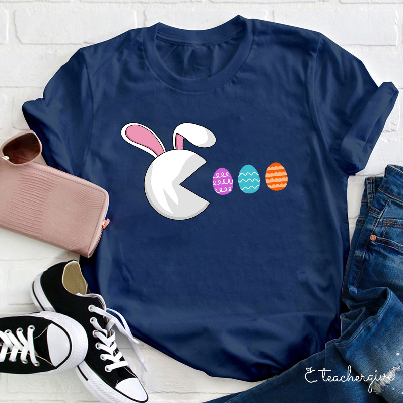 Pac-man Bunny Teacher T-Shirt