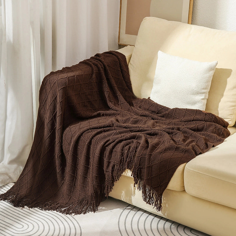 Elegant Solid Color Polyacrylonitrile Fiber (Acrylic) Blanket
