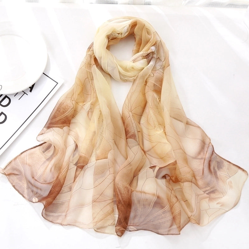 Women's Vacation Color Block Floral Polyester Silk Scarves