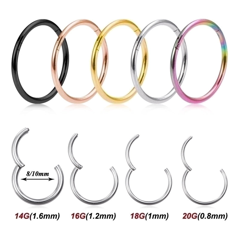 Minimalist Round Stainless Steel Plating Nose Ring