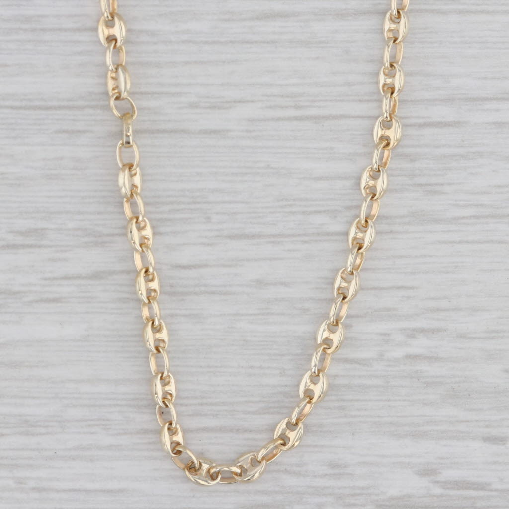 19.5 3.1mm Gucci Chain Necklace 14k Yellow Gold Italy
