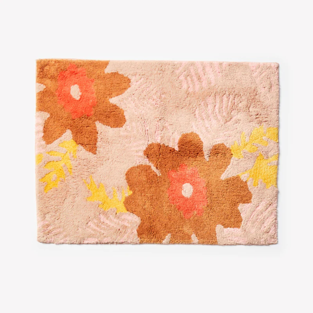 Bath Mat - Sunset Floral Pink