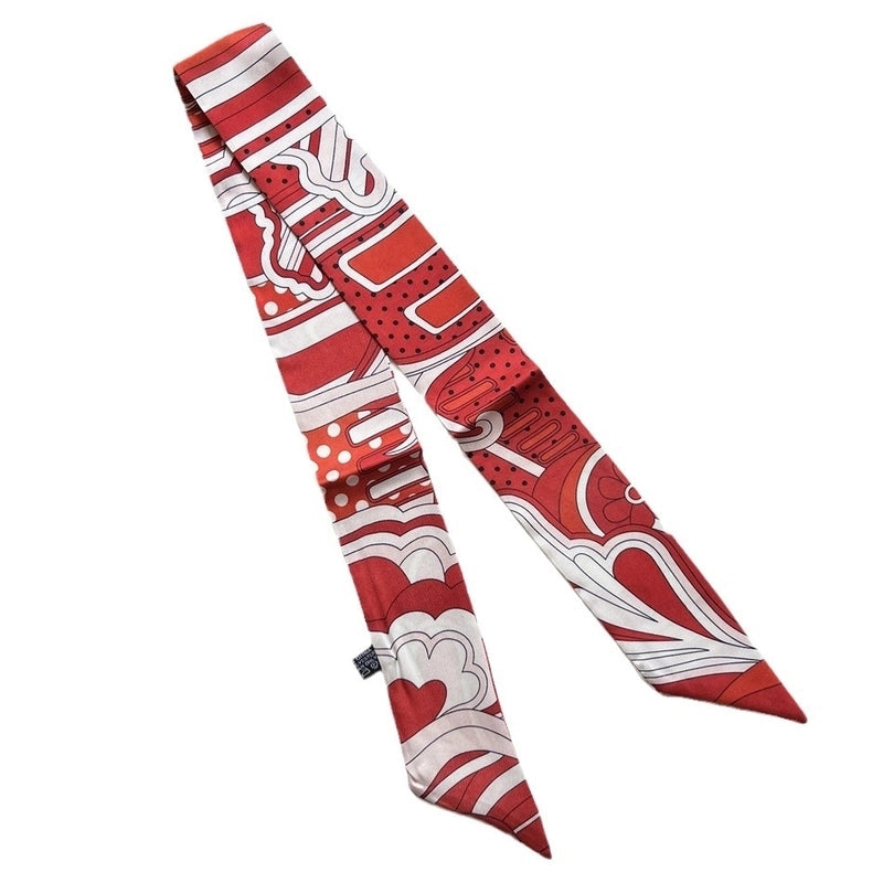 Women's Casual Minimalist Printing Satin Silk Scarf