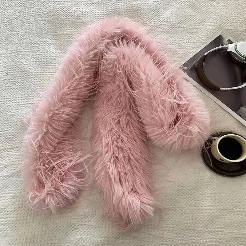 Women's Minimalist Solid Color Polyester Scarf