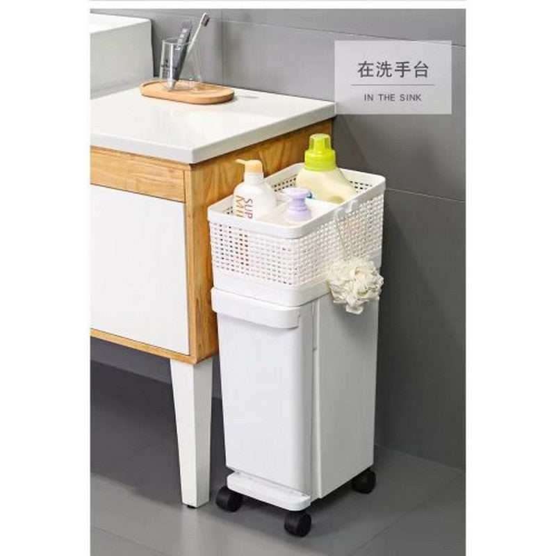 Moveable Kitchen Trolley With Garbage Bin