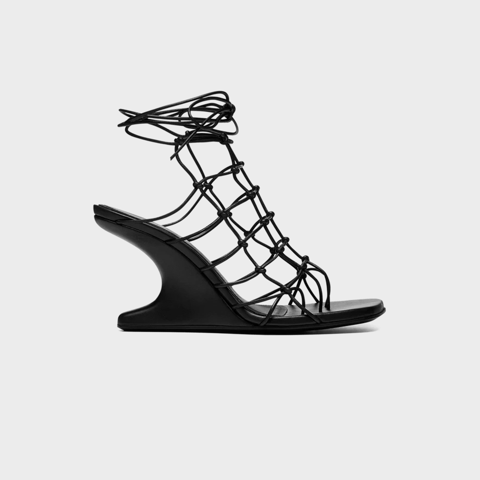 Rick Owens WMNS Web Cantilever 8 Sandali - Pelle Black