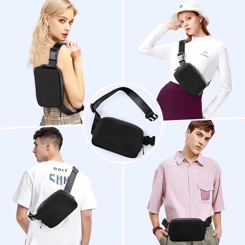 Unisex Streetwear Solid Color Nylon Anti-theft Waist Bags