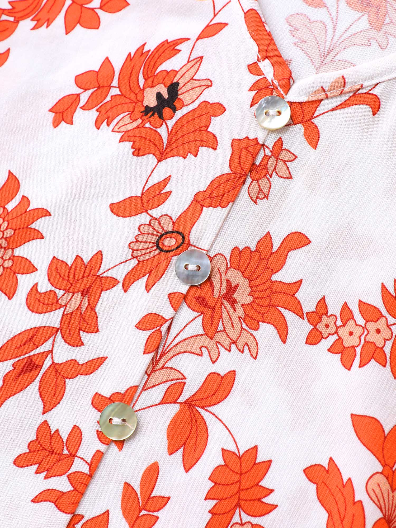 Sunkissed Florals Ruffled Trim Blouse