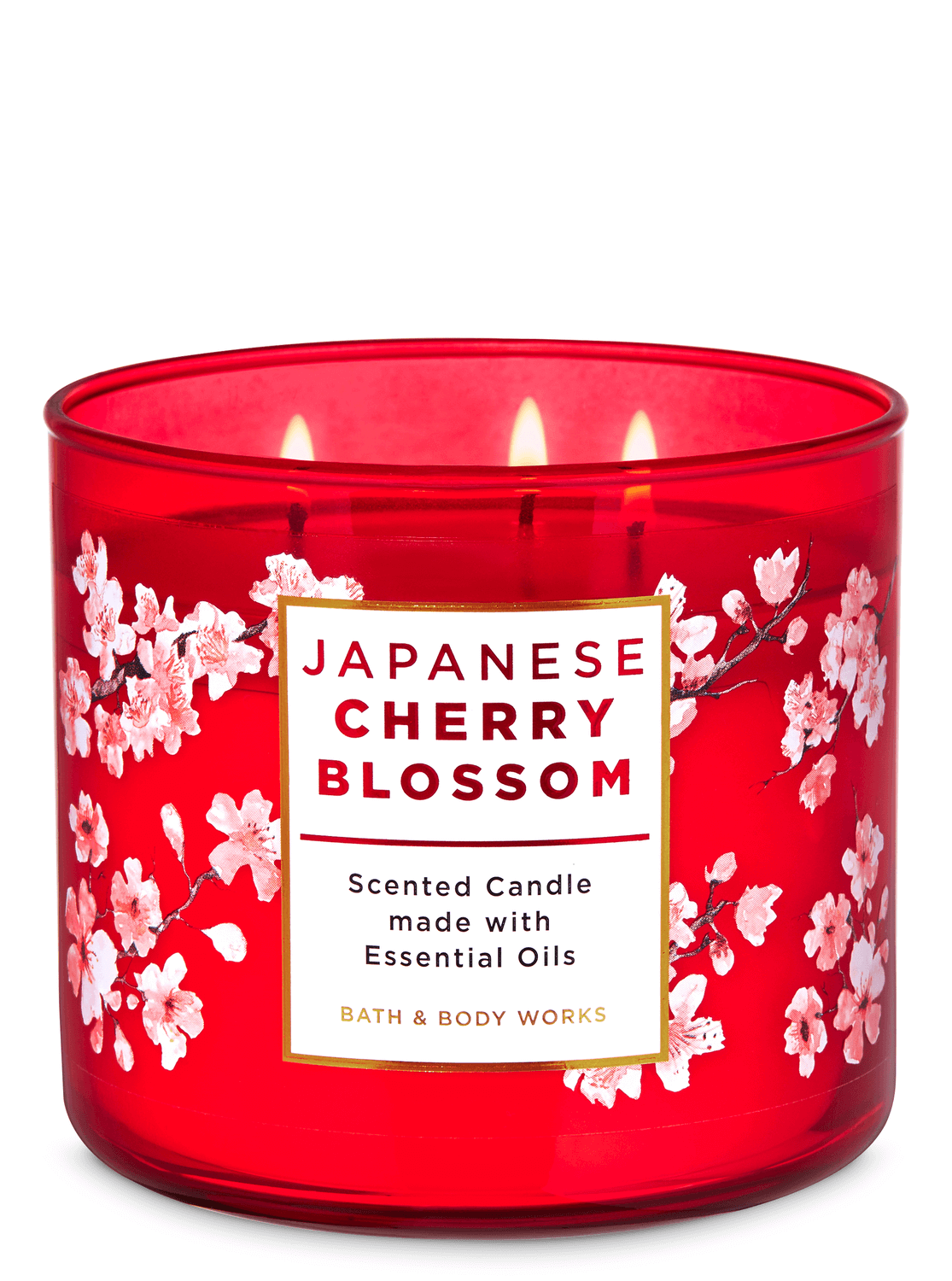 Bath & Body Works Kiss Japanese Cherry Blossom 3-Wick Candle