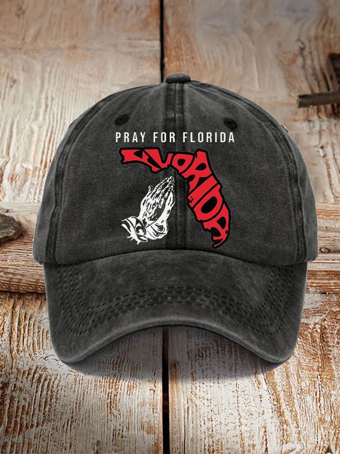 'Pray for Florida' print hat