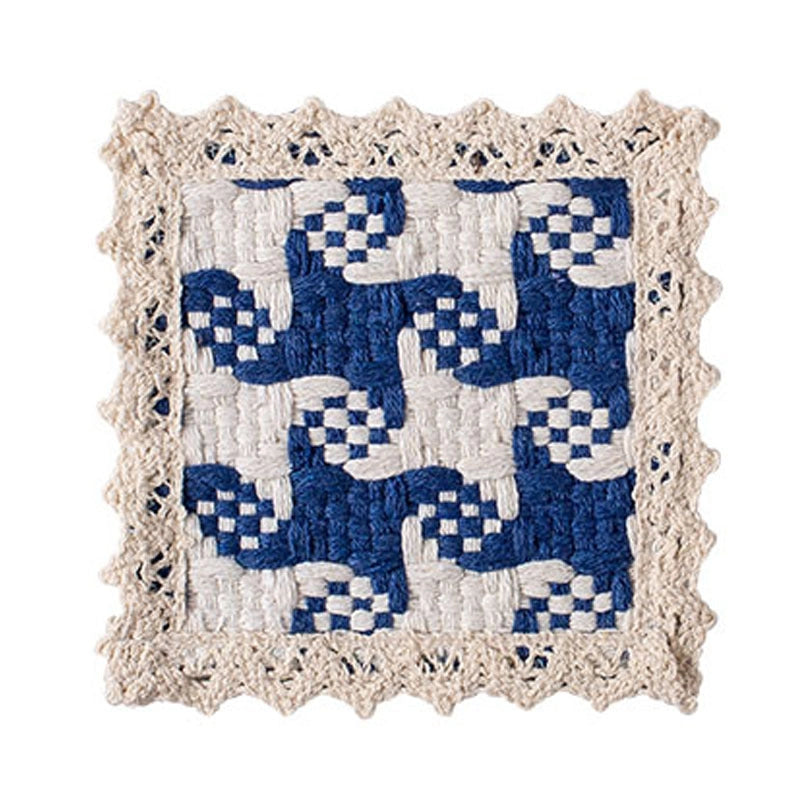 Pastoral Lattice Pure Cotton Tablecloths Artificial Decorations