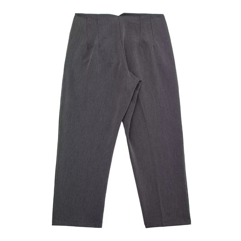 Waist Zipper Fly Female Trousers