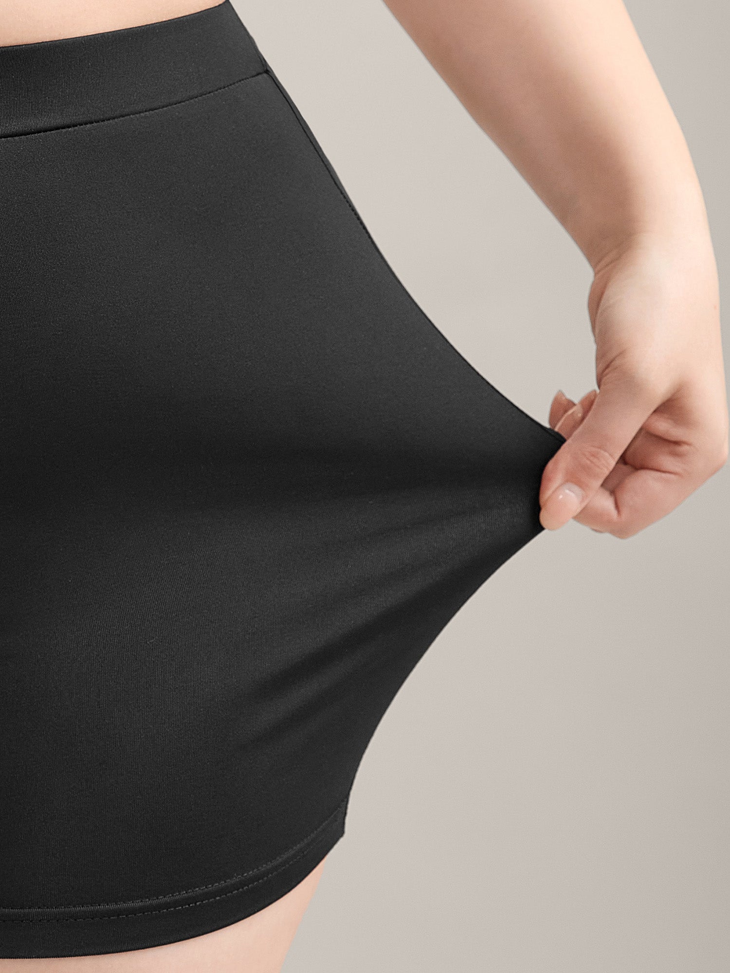 Stretchy Mid Waist Tight-Fit Shorts
