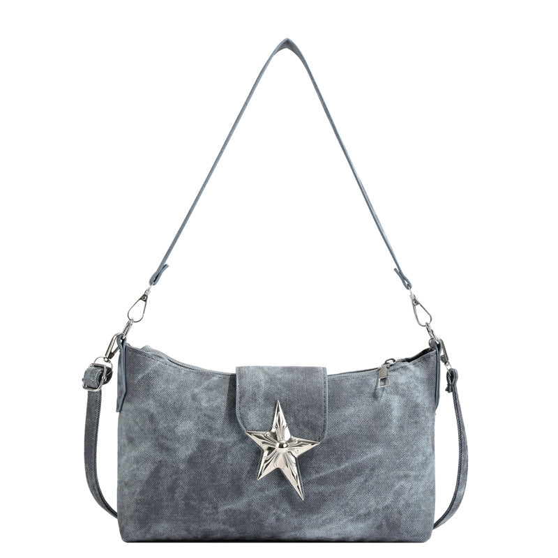Women's Medium Pu Leather Solid Color Streetwear Square Magnetic Buckle Underarm Bag