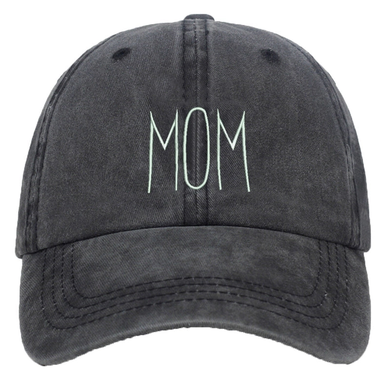 Unisex Mama Letter Solid Color Baseball Cap Bucket Hat