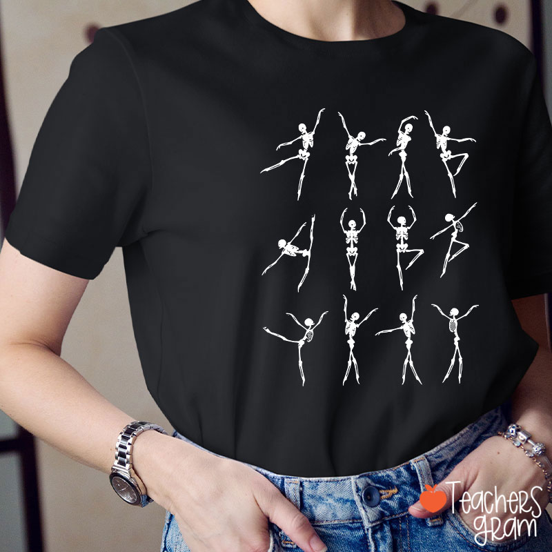 Elegant Skeleton Dance Teacher T-Shirt