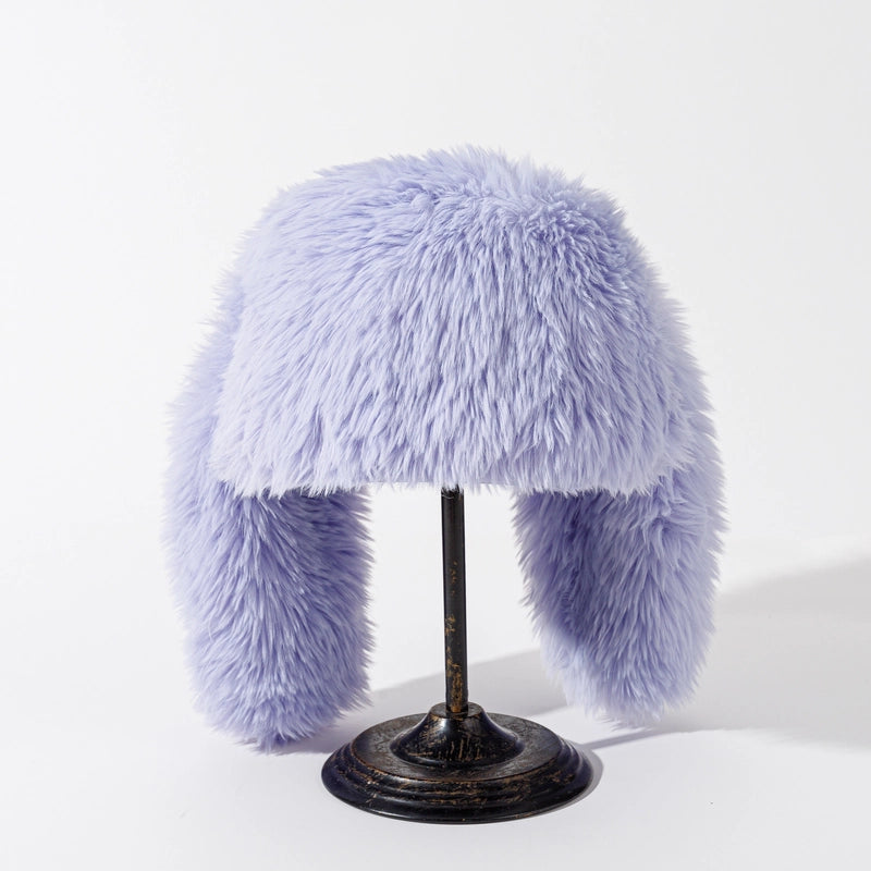 Women's Exaggerated Punk Streetwear Solid Color Eaveless Wool Cap