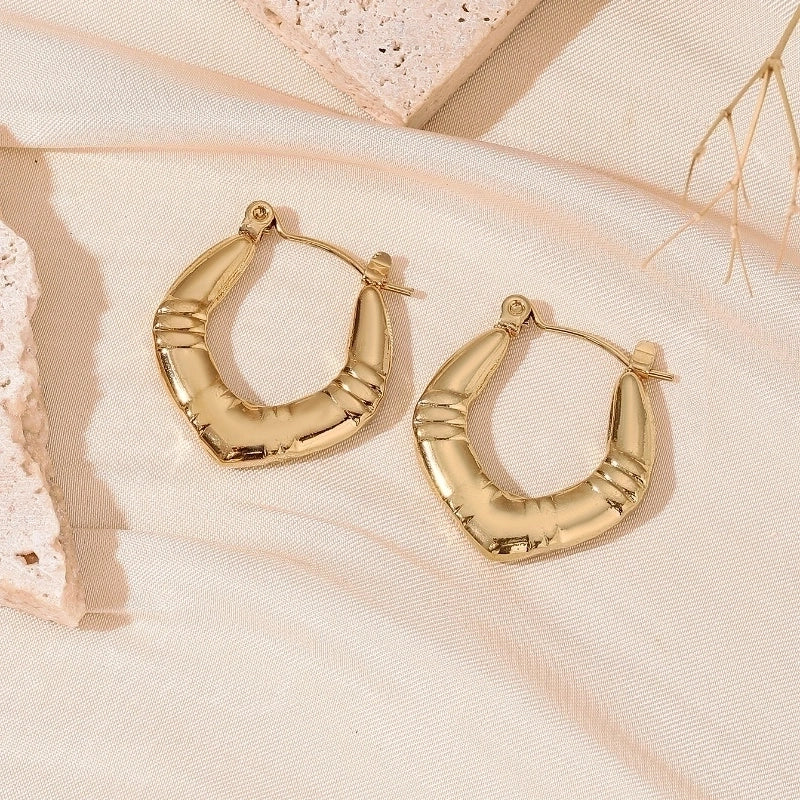1 Pair 5 Pairs Minimalist Classic Style Solid Color Asymmetrical 304 Stainless Steel 18K Gold Plated Earrings