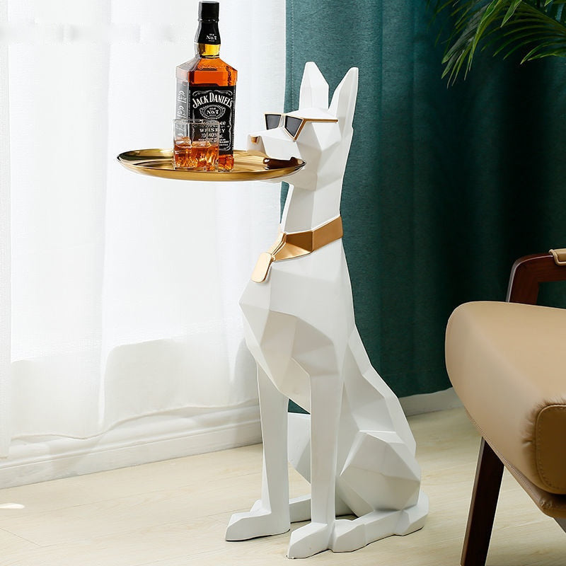 Doberman Nordic Sculpture Tray Table