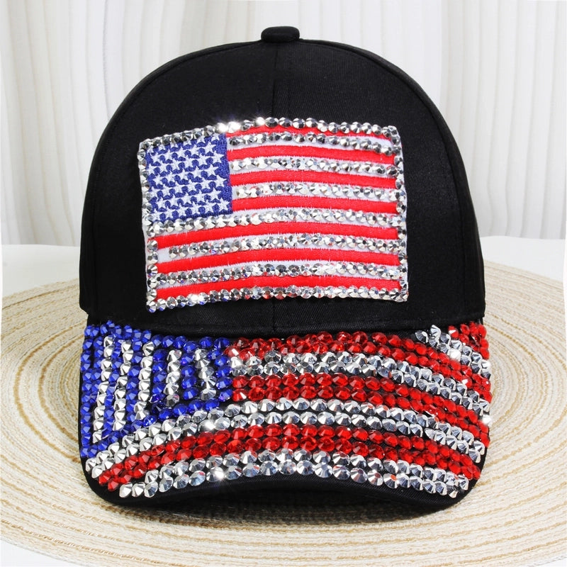 Unisex Streetwear Letter Usa Flower Curved Eaves Baseball Cap