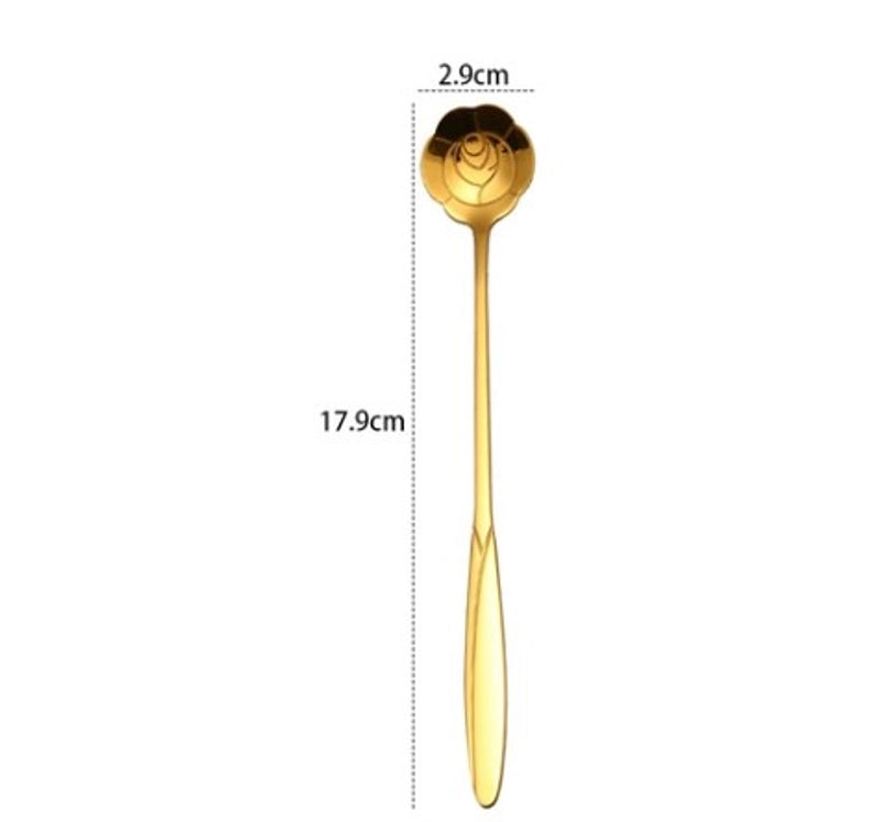 Casual Flower Stainless Steel Spoon