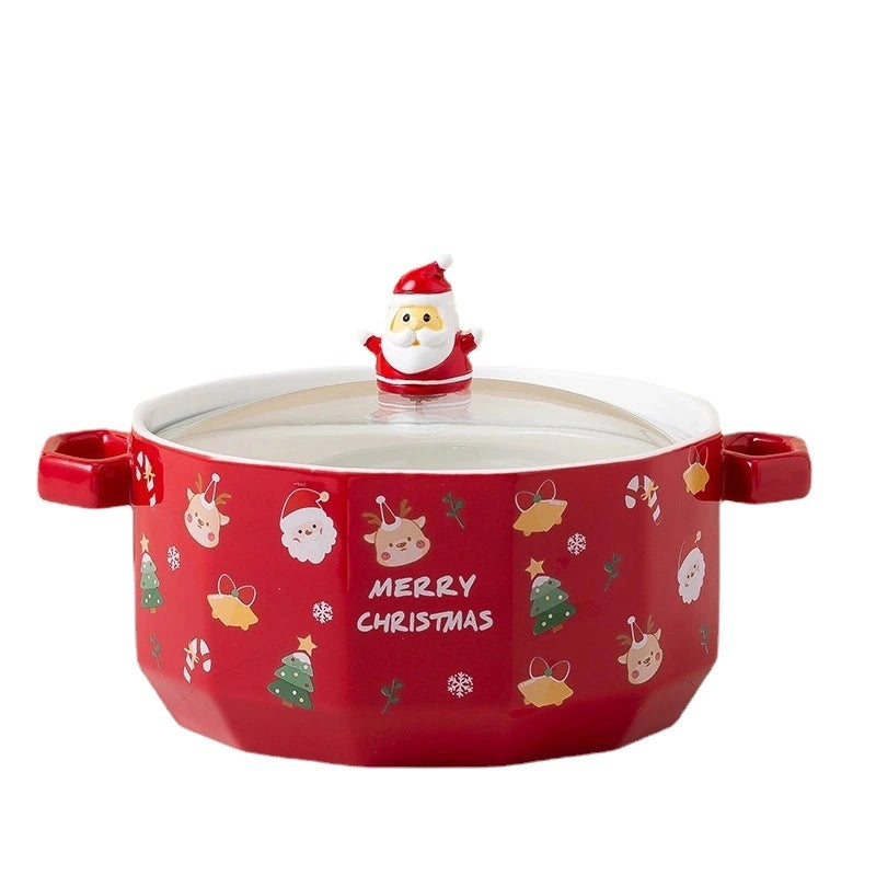 Christmas Cute Santa Claus Letter Porcelain Tableware 1 Piece